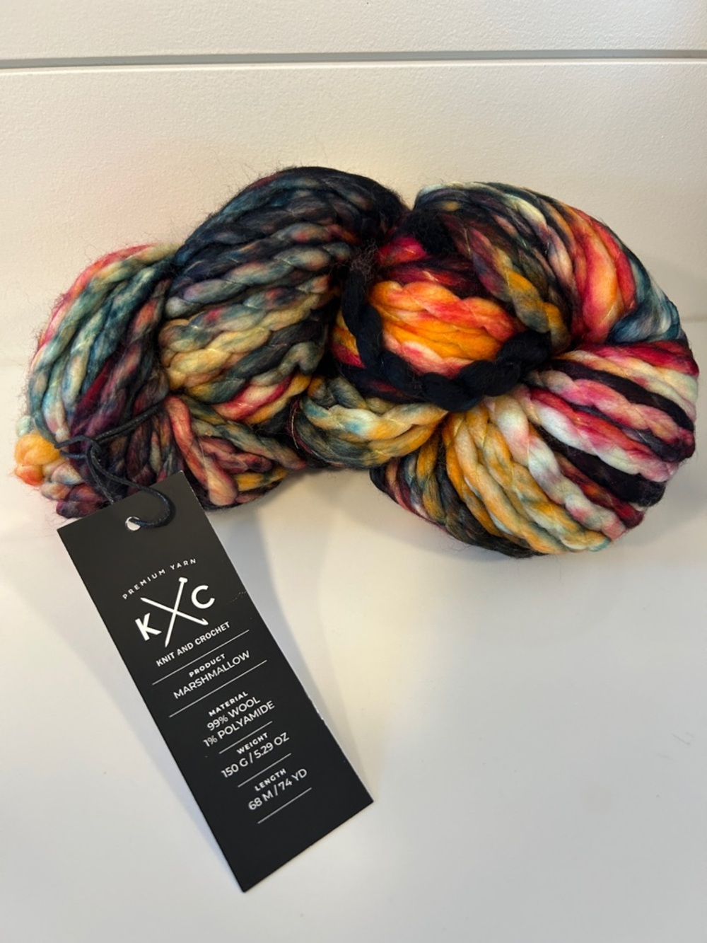 K&C Premium Handspun Wool Yarn - After Party 1 skein